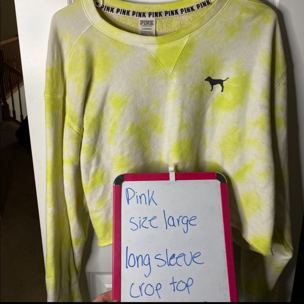 PINK Longsleeve Crop Top